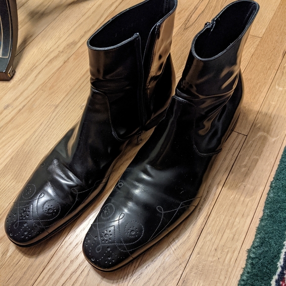 Prada Mens Leather Boots - Picture 2 of 6
